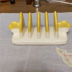 Vintage ceramic mushroom toast stand